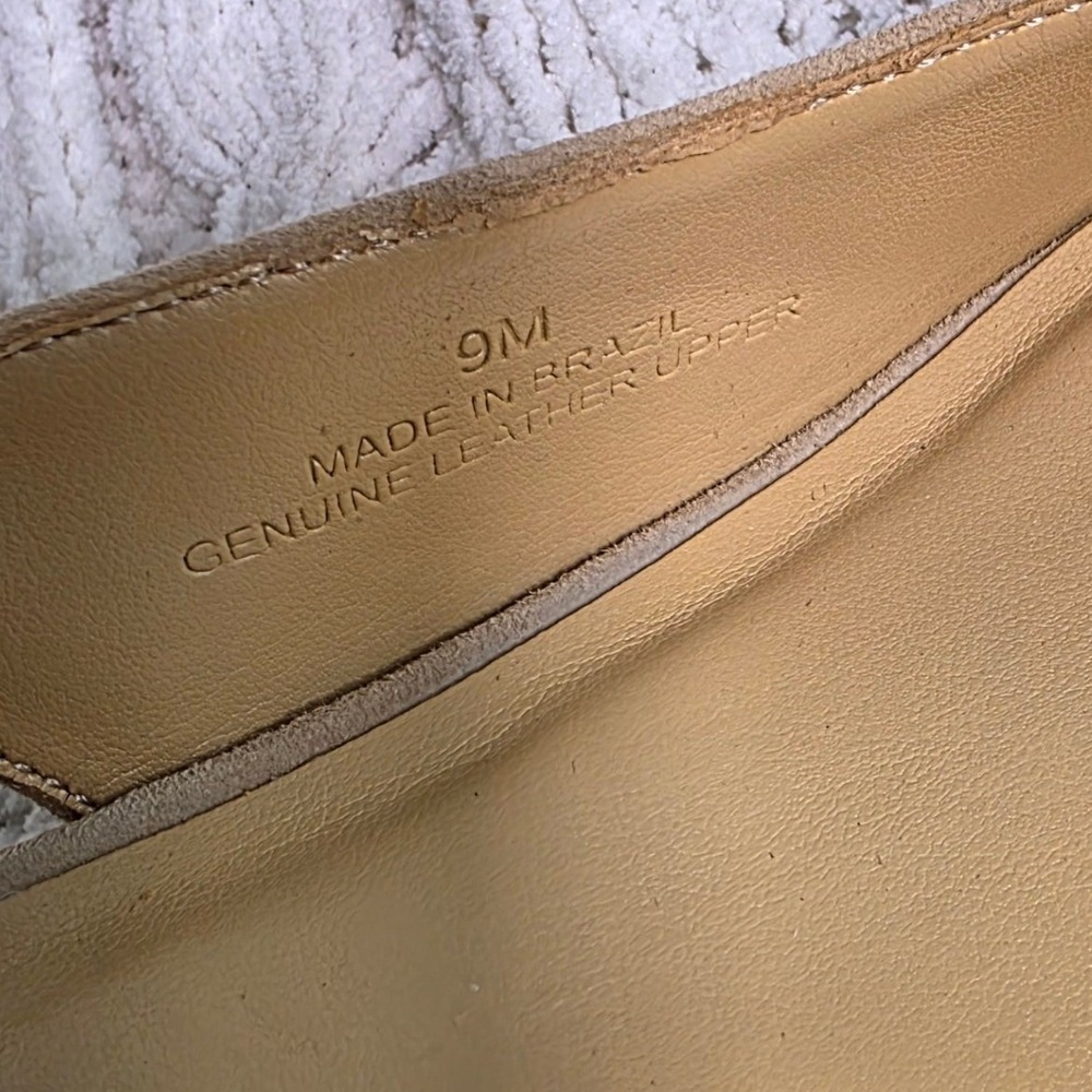 Talbots Slingback D'Orsay Pumps Tan Suede Pointed Toe 2" Heel Women 9M Excellent - Picture 5 of 6